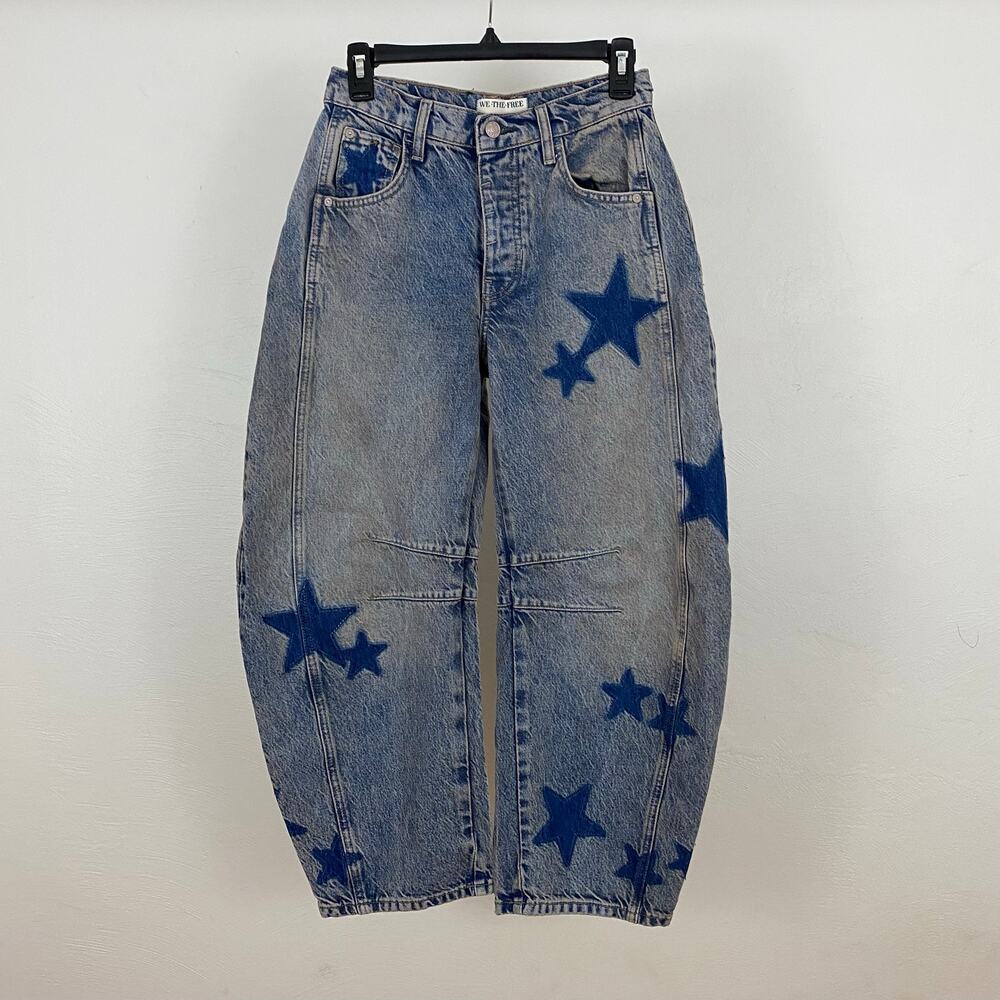 We The Free - Free People Good Luck Shadow Patch Jeans - Stargazing - 24